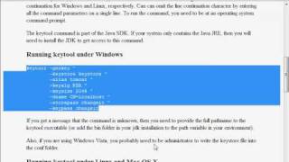 Java Web Programming with Eclipse: Web Application Security, Configure HTTPS