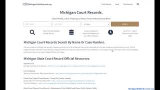 Michigan Court Records (Public / Criminal Search Online By Case or Name Free)