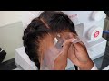 *detailed* flat frontal wig on a sewing machine like a pro easy wig making tutorial