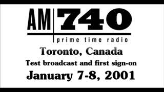 AM 740 PRIMETIME RADIO TEST BROADCAST AND DEBUT, JAN. 7-8, 2001