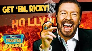 GOLDEN GLOBES FUNNIEST MOMENTS | RICKY GERVAIS LETS LOOSE! | Double Toasted