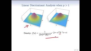 Statistical Learning: 4.7 Gaussian Discriminant Analysis (Many Variables)