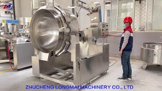 Automatic big capacity electric induction Planetary Cooking Mixer Machine 50L~600L - full video