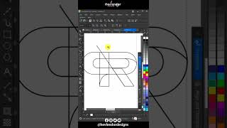 Gradient Logo Design Letter R in Corel Draw #shorts #coreldraw