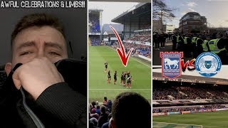 IPSWICH TOWN VS PETERBOROUGH UNITED | 1-4 | POLICE KICK OUT AWAY FANS & IPSWICH FANS LEAVE EARLY!!!