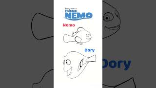 How to Easy draw Nemo and Dory from Finding Nemo