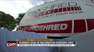 More than 1,000 show up for Operation Shredding to unload papers and electronics