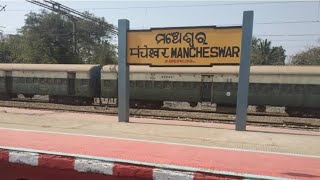 08455 Kendujhargarh Khurda Road express memu special arrival and departure at Mancheswar Rly station