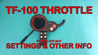 TF-100 THROTTLE P-SETTINGS MOBER S10 ELECTRIC SCOOTER GUIDE [TAGALOG] EKSPH