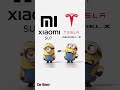 xiaomi su7 vs tesla model x minions style fun foryou funny trending status car asmr xiaomi