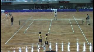 ★ソフトテニス　全日本インドア選手権2010　男子　決勝戦　篠原・小林（日体桜友会・ミズノ）ー稲積・井口（日本体育大学）softtennis