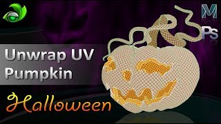 Game Artist | Unwrap UV Pumpkin Halloween with UV Tool Kit - Maya 2018  | Game Design