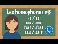 Homophones #3: ce/se, ces/ses/c'est/s'est/sais/sait