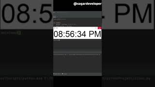 Create a digital clock using Python🔥 #shorts