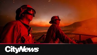 Firefighters catch break in Los Angeles