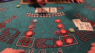 I hit a STRAIGHT FLUSH on 3 CARD POKER! #shorts