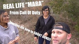 REAL LIFE "MARA" from Call of Duty teaches me how to SHOOT GUNS!