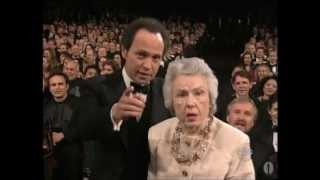 Fay Wray and Billy Crystal at the Oscars
