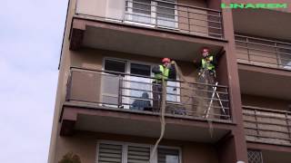 Siatka na balkon. Montaż siatek przeciw ptakom na balkon. Siatka ochronna na balkon.