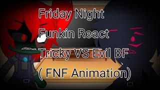 Friday Night Funkin React Tricky VS Evil BF || FNF Animation || •TheRanitor•