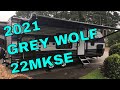 NEW 2021 Forest River Grey Wolf 22MKSE Travel Trailer W/ Bunk Beds Dodd RV Show Tour Review Camper