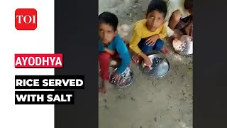 Ayodhya school: Kids served boiled rice and salt as meal, principal suspended