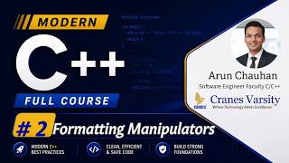 C++ Formatting Manipulators — setw, setprecision, fixed | Modern C++ #2 | Cranes Varsity