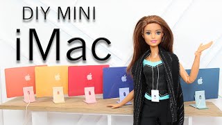 DIY Mini - Apple’s NEW iMac M1 Colors - Barbie Computer - Miniature Computer - Mini iMac