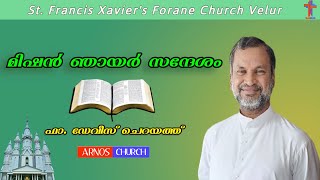 🔴വചനസന്ദേശം||കാർമികൻ:Fr. Davis Cherayath||മിഷൻ ഞായർ സന്ദേശം||Arnos Church