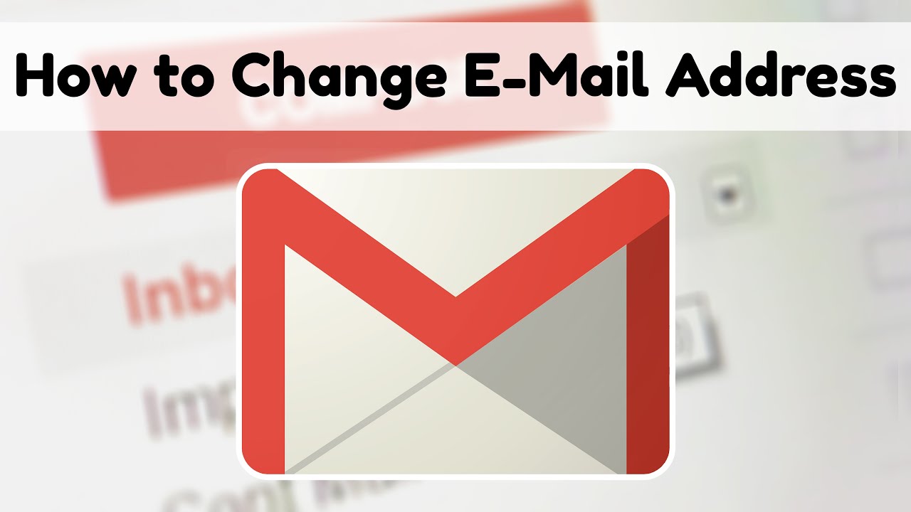 How To Change E-Mail Address On Gmail || Change Your Gmail Address In ...