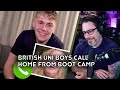 US Marine Reacts- British Students Call Home from Boot Camp - Korean Englishman