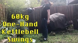 60kg One Hand Kettlebell Swings