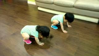 20M funny twins rock out to PSY gentleman