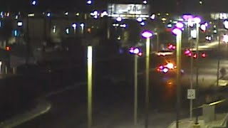 Las Vegas police investigating two-car crash that killed pedestrian