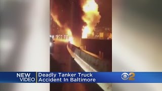 Caught On Camera: Tanker Truck Crash In Baltimore