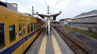 105系と115系の息がピッタリ！！　福塩線　万能倉駅到着