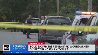 Police: Officers return fire, wound armed suspect in North Amityville