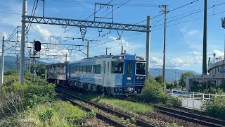 JR四国キクハ32-501+キハ185-20 回送　市坪駅入線