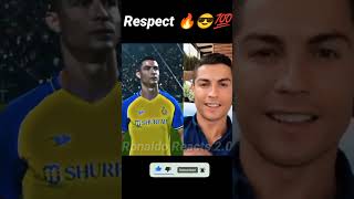 Cristinao Ronaldo Reacts 🥶 #shorts #tiktok #respect #viralshorts