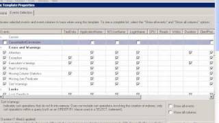 SQL Server Profiler - Edit Trace Template