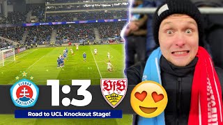 CL AUSWÄRTSIEG (geht fast schief) 😳  Slovan Bratislava vs. VfB Stuttgart🔥 UCL Stadion VLOG