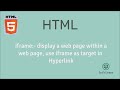 iframe: display a web page within a web page | HTML | hyperlink | target attribute | Let's Learn