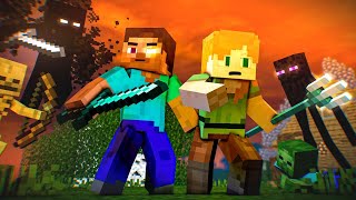 The Ultimate "Null Attack" - Alex and Steve (Minecraft Animation)