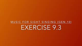 Exercise 9.3 - Music for Sight Singing