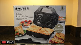 Unboxing Salter EK2143 900W Deep Fill 3 in 1 Snack Maker