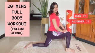 Full body Easy Workout Challenge for beginners at home | NO time for GYM