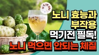 노니 효능과 부작용 먹기전 필독! 노니 먹으면 안되는 체질