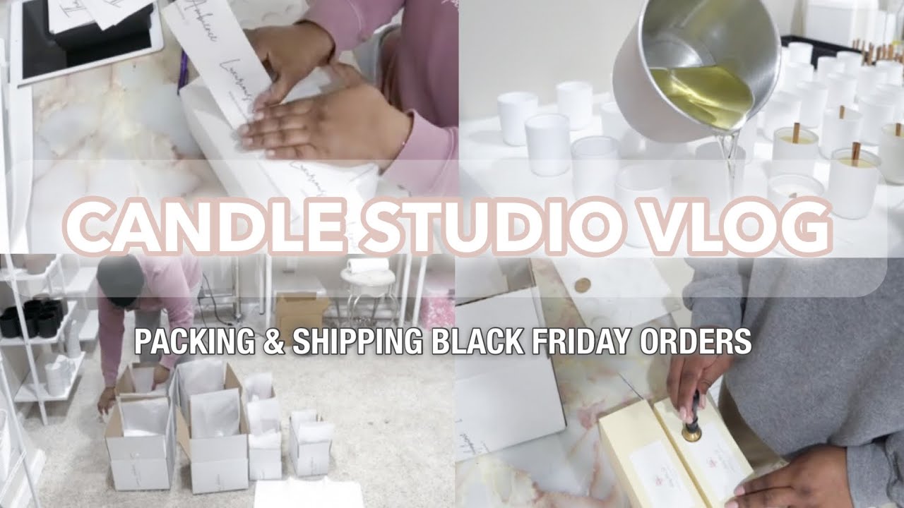 Candle Studio Vlog Pack And Ship Orders Making Candles Day In A