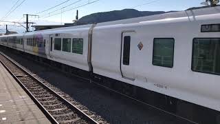 JR東日本E257系0番台(松本車両センターM-111編成)春日居町駅通過。