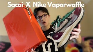 Sacai x Nike VaporWaffle Villain Red! Unboxing + Review + On Feet + Sizing